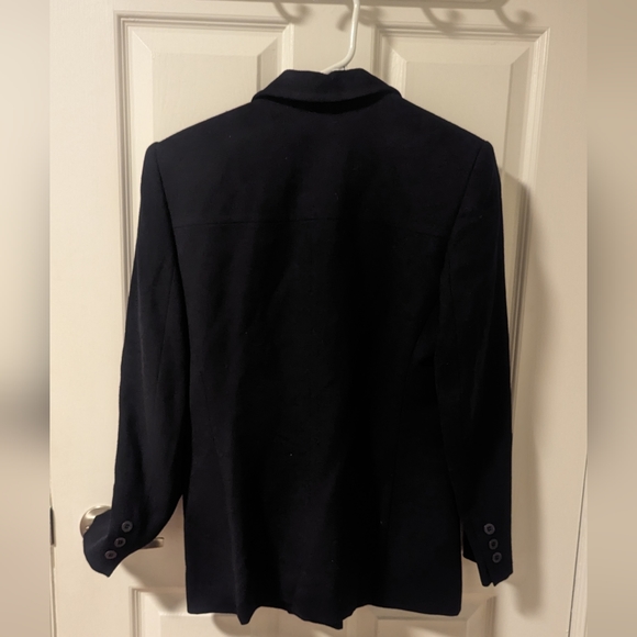 Jones New York Black 100% Worsted Wool Blazer Jacket (Size 6) - Picture 3 of 12